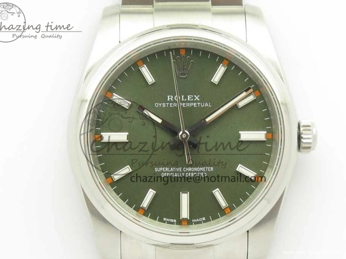 Oyster 1:1 Sustainable Bracelet A Best 114200 Edition Dial 34mm UBF Green Perpetual SS 3297 on 0117